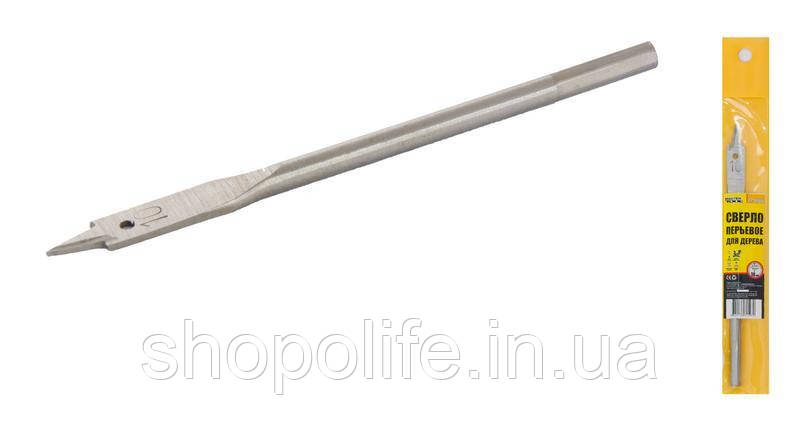 Свердло для дерева MASTERTOOL пір'яне 10 мм 6-гранний хвостовик 12-0100 SPL, фото 1