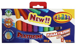 Пластилін Class Чисті руки Eco 12 кольорів 200г