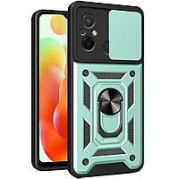 Противоударный чехол для Xiaomi Redmi 12C Camshield Serge Ring Camo for Magnet-зеленый