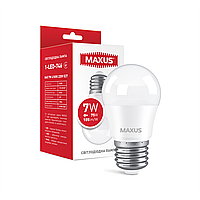 Светодиодная лампочка MAXUS G45 7W 4100K 220V E27 шар