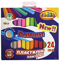 Пластилін Class Чисті руки Eco 24 кольори  400г