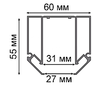 Профіль-база 3м для монтажу магнітного трека 25-27mm в натяжну стелю LC-26-27, фото 2