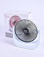 Настільний безшумний акумуляторний вентилятор F138 Білий Вентилятор портативний 3 швидкості, фото 6
