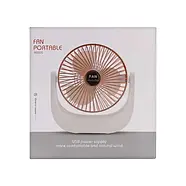 Настільний безшумний акумуляторний вентилятор F138 Білий Вентилятор портативний 3 швидкості, фото 7