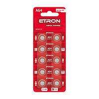 Батарейка алкалиновая (щелочная) ETRON AG4 C10 1,5V (1шт)