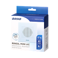 Звонок ORNO RINGIL MINI 1 тонн белый 230V OR-DP-MR-160/W