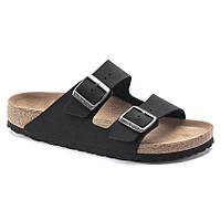 Шльопанці ортопедичні Birkenstock Arizona Vegan Birko-Flor Nubuck чорні 1019115 Чоловічі 43 розмір