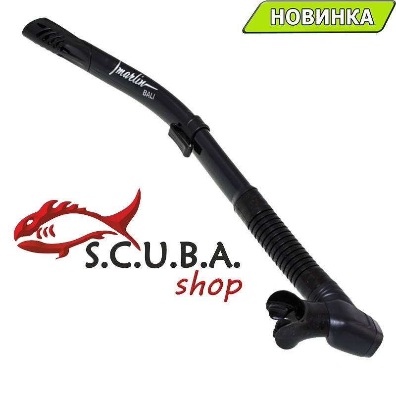 Трубка для підводного плавання MARLIN Bali, чорна