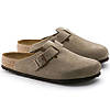 Шльопанці шкіряні Birkenstock Boston BS Taupe сірі замшеві  0560771 Unisex 40 розмір, фото 4