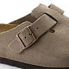 Шльопанці шкіряні Birkenstock Boston BS Taupe сірі замшеві  0560771 Unisex 40 розмір, фото 7