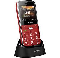 Телефон кнопочний Nomi i220 Red червоного кольору