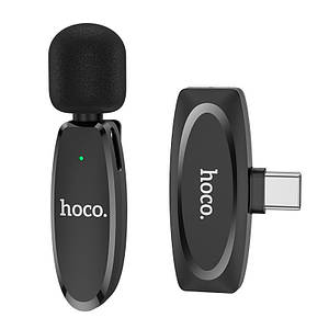 Подвійний професійний бездротовий петличний мікрофон HOCO L15 Type C мікрофон-петличка для телефона