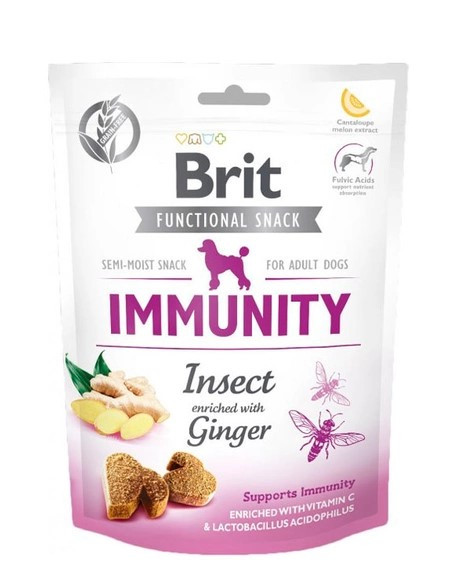 Ласощі для собак Brit Care для зміцнення імунної системи з комахами та імбиром 150г
