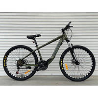Спортивный велосипед TopRider-550 26 дюймов. Дисковые тормоза. Хаки
