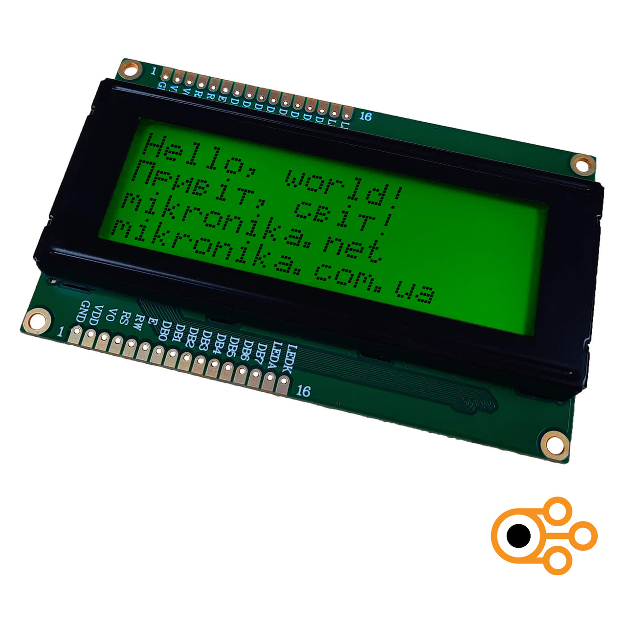 Дисплей символьний Sinda LCD 20x4 (Чорним по зеленому), фото 1