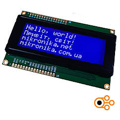 Дисплей символьний Sinda LCD 20x4 (Білим по синьому)
