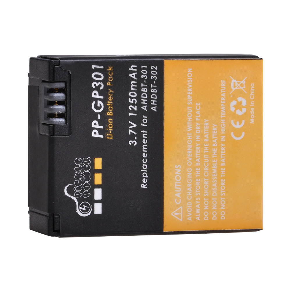 Акумулятор PP-GP301 (AHDBT-301, AHDBT-302, 201) для GoPro Hero 3 — аналог 1250 ma + бокс для зберігання