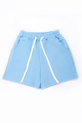 1741-41блак Шорти для дівчаток блакитні тм Авекс ромір 122 см, фото 1