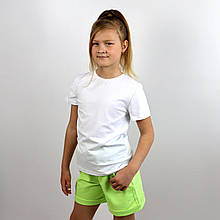 2555-83біл Базова біла футболка для дівчинки Тм Авекс