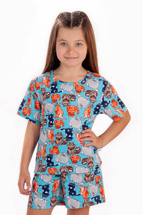 2565-01кот Літня піжама для дівчинки Котики тм Авекс, фото 1