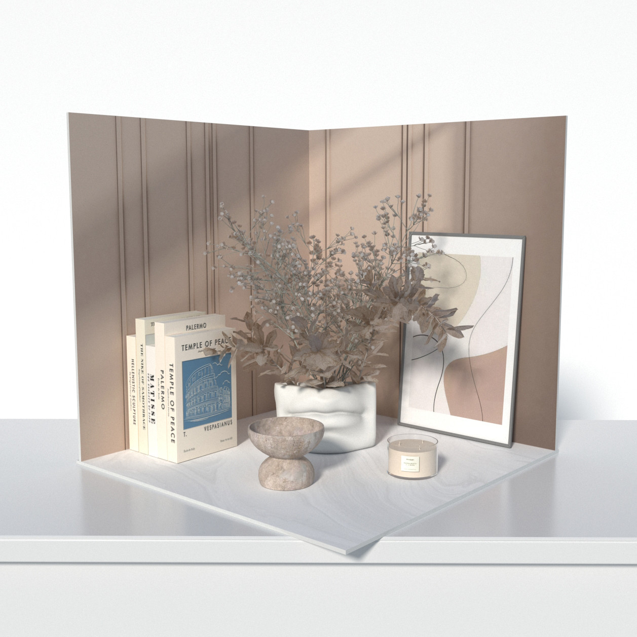 Пластиковий кутовий 3d фотофон, PolyPlast 40x40x40см - №61030, фото 1