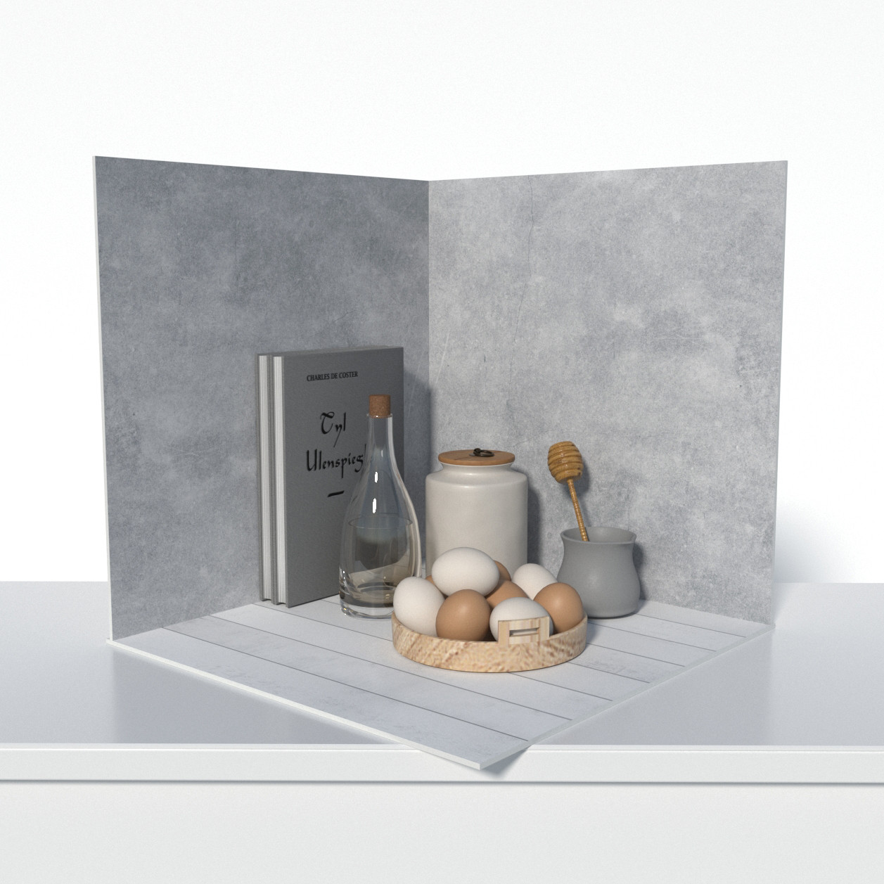 Пластиковий кутовий 3d фотофон, PolyPlast 40x40x40см - №61033, фото 1