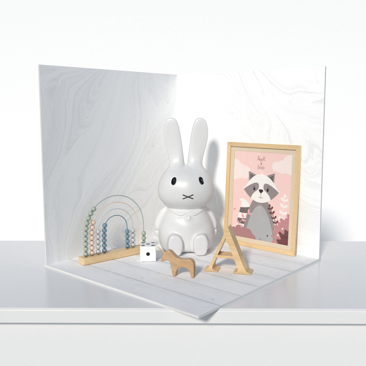 Пластиковий кутовий 3d фотофон, PolyPlast 40x40x40см - №61036, фото 1
