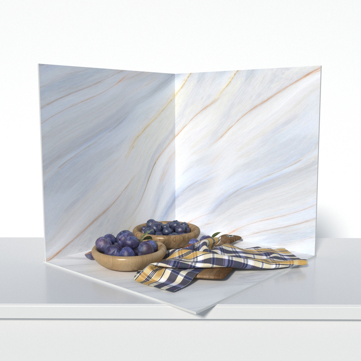 Пластиковий кутовий 3d фотофон, PolyPlast 40x40x40см - №61035
