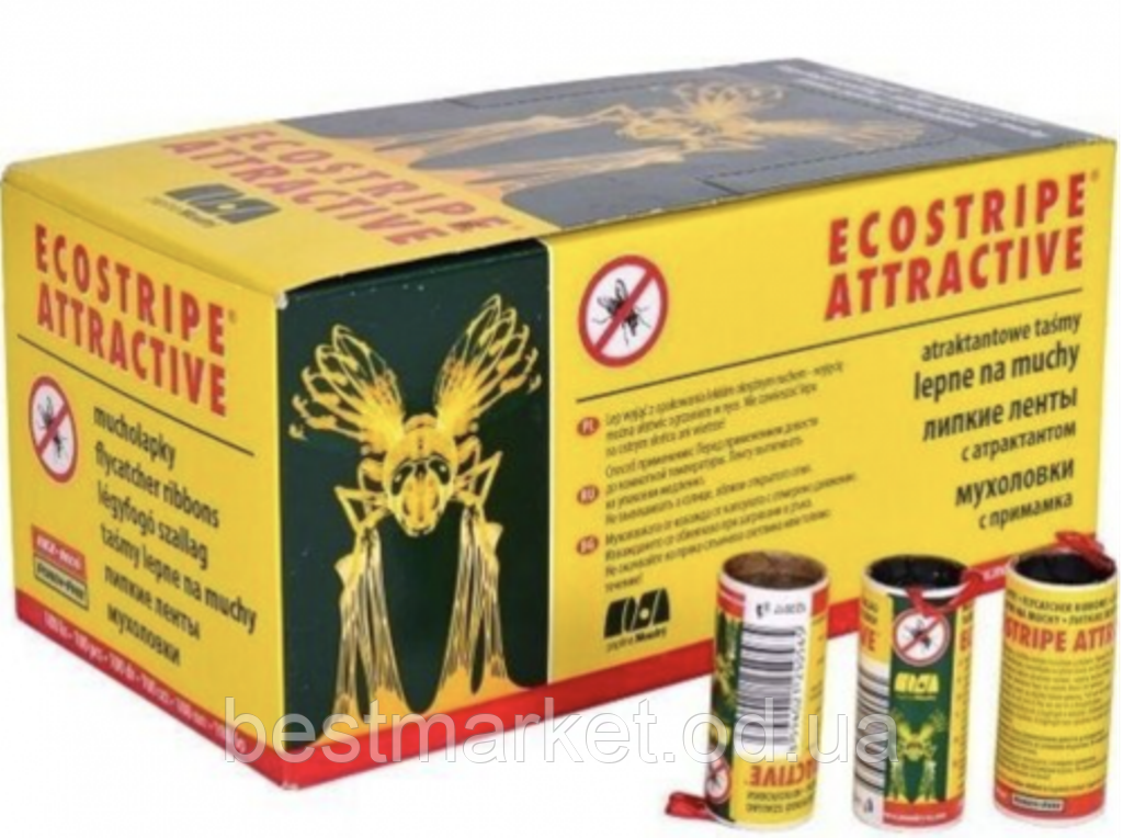 Липка Стрічка від Мух Молі та Мошок Ecostripe Attractive (100 шт.)