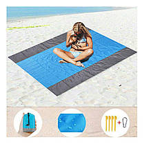 Пляжна підстилка AND138 розмір 150*140 анти-пісок, Килимок для пляжу, Покривало антипісок, фото 3