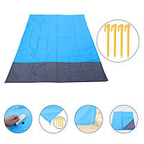 Пляжна підстилка AND138 розмір 150*140 анти-пісок, Килимок для пляжу, Покривало антипісок, фото 5