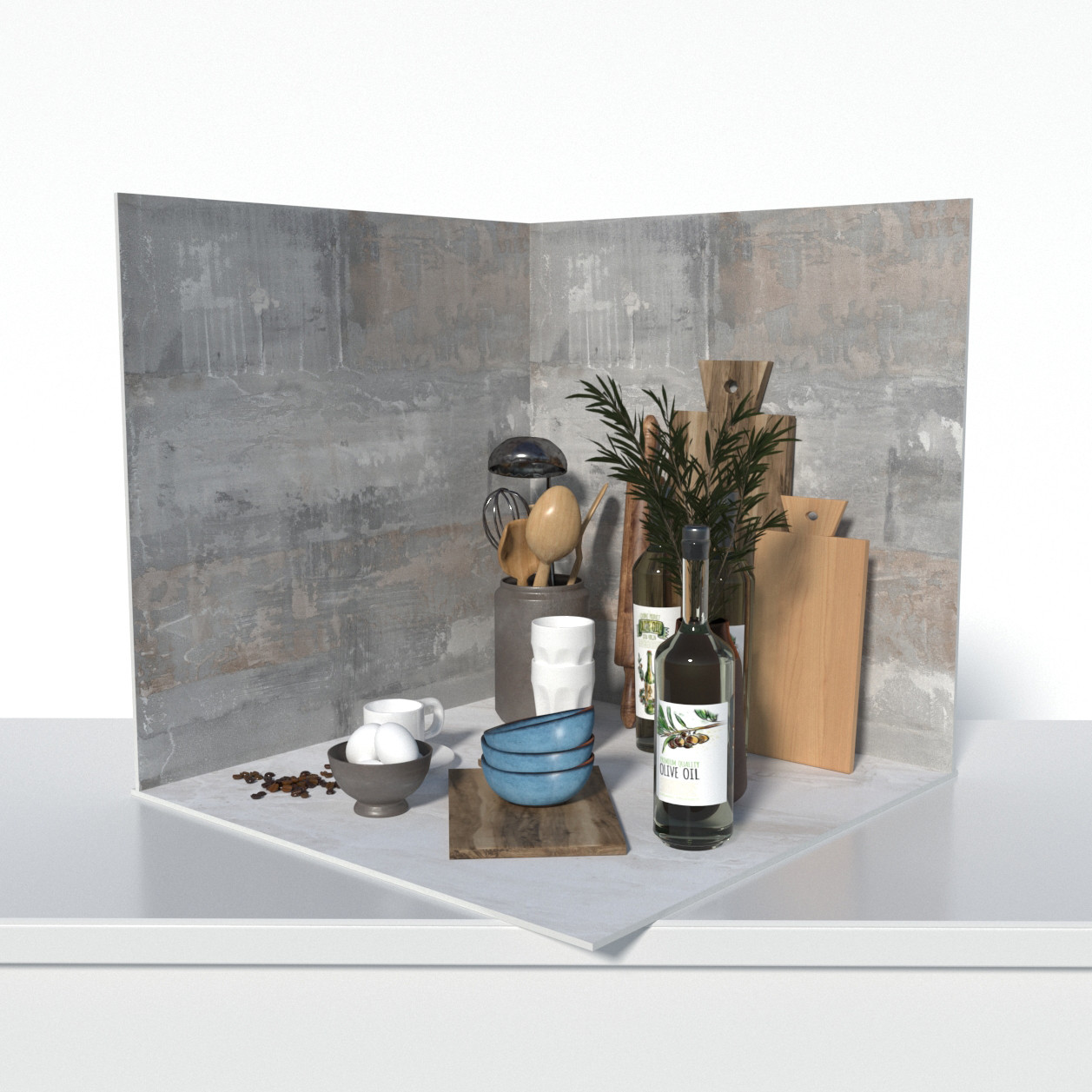 Пластиковий кутовий 3d фотофон, PolyPlast 40x40x40см - №61043