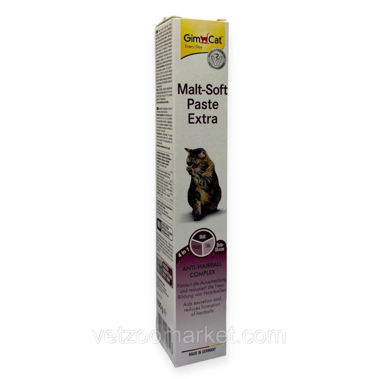 Паста для виведення шерсті у котів Мальт-Софт Екстра GiMCat 100g