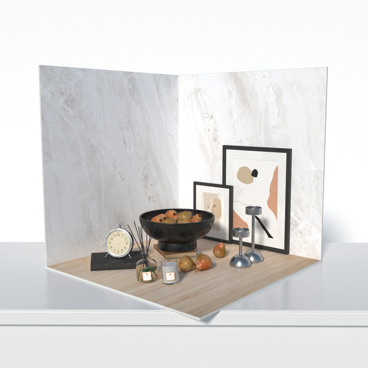 Пластиковий кутовий 3d фотофон, PolyPlast 40x40x40см - №61047