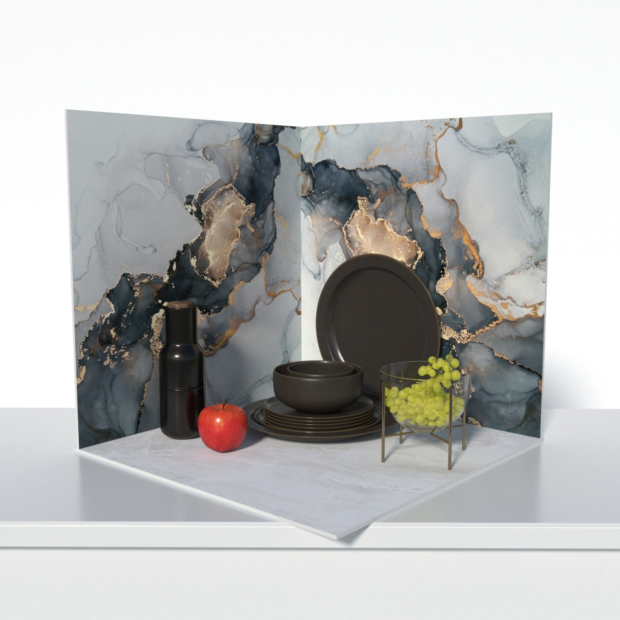 Пластиковий кутовий 3d фотофон, PolyPlast 40x40x40см - №61032
