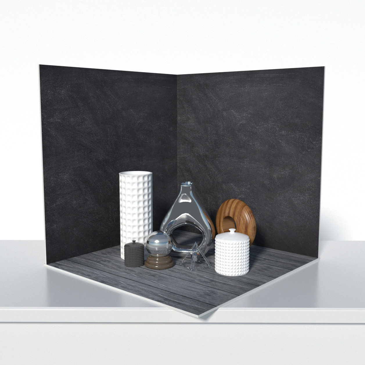 Пластиковий кутовий 3d фотофон, PolyPlast 40x40x40см - №61012