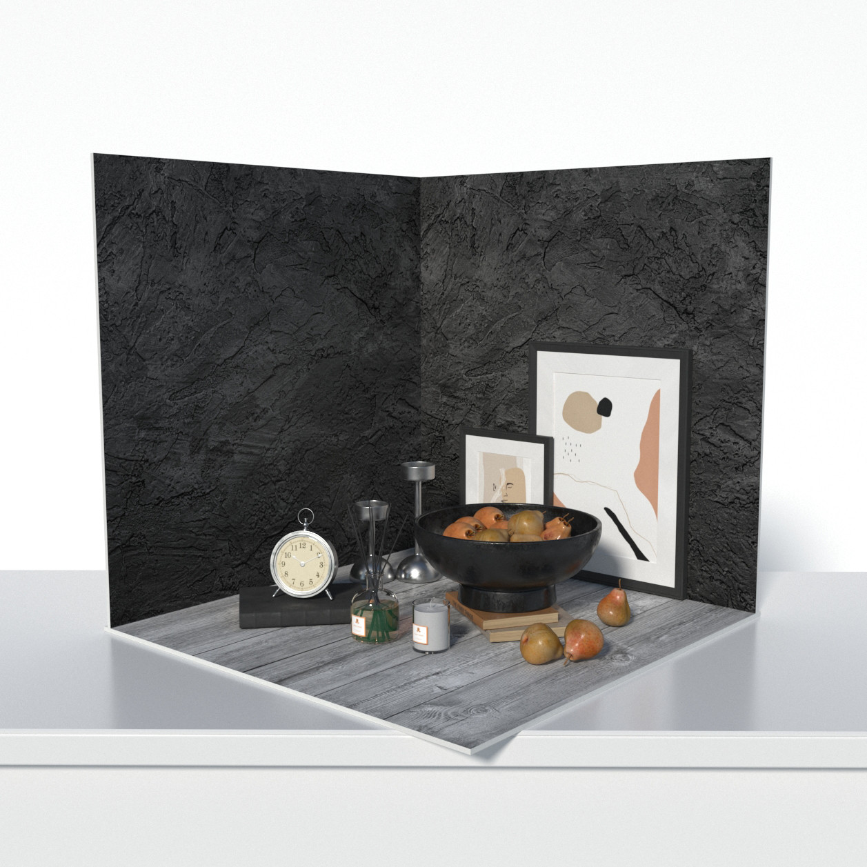 Пластиковий кутовий 3d фотофон, PolyPlast 40x40x40см - №61017