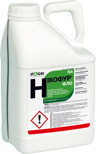 Гербіцид для кукурудзи Нікофур Фло 5 л (нікосульфурон 40г/л, Міладар), від однорічних і багаторічних бур'янів