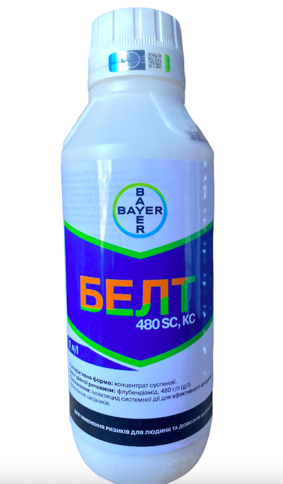 Інсектицид Белт Bayer 1л, проти совки для ріпаку, сої, соняшника, кукурудзи, томатів, капусти