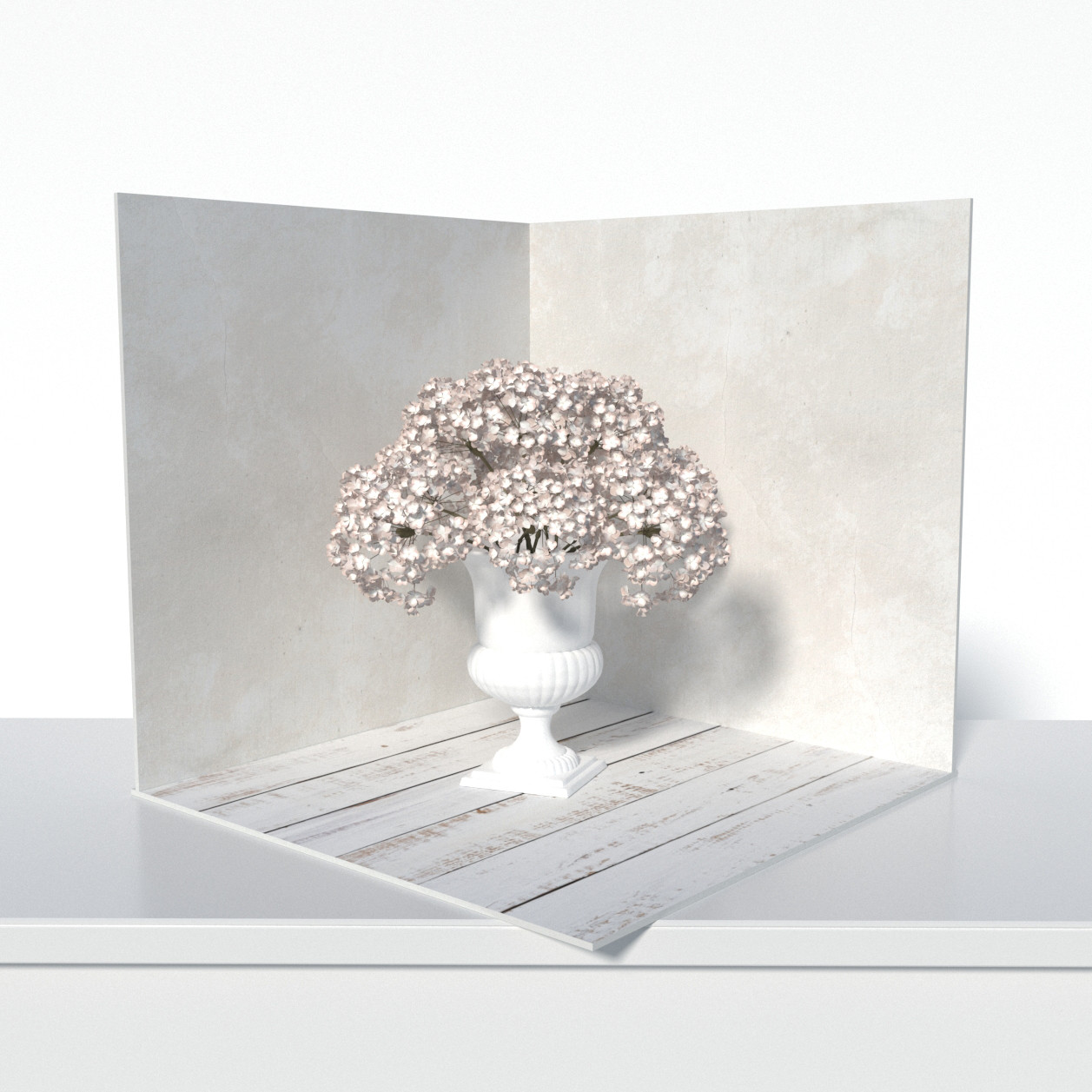 Пластиковий кутовий 3d фотофон, PolyPlast 40x40x40см - №61018
