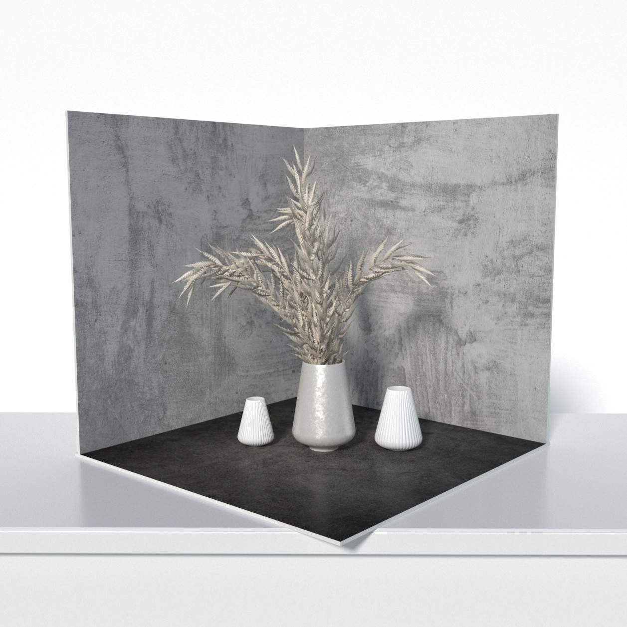 Пластиковий кутовий 3d фотофон, PolyPlast 40x40x40см - №61022