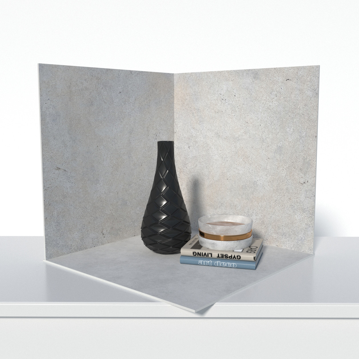 Пластиковий кутовий 3d фотофон, PolyPlast 40x40x40см - №61023