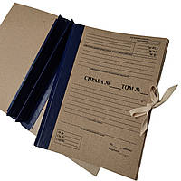 Папка на зав'язках із титульною сторінкою, ф. А4, висота корінця 40 мм, бумвініл