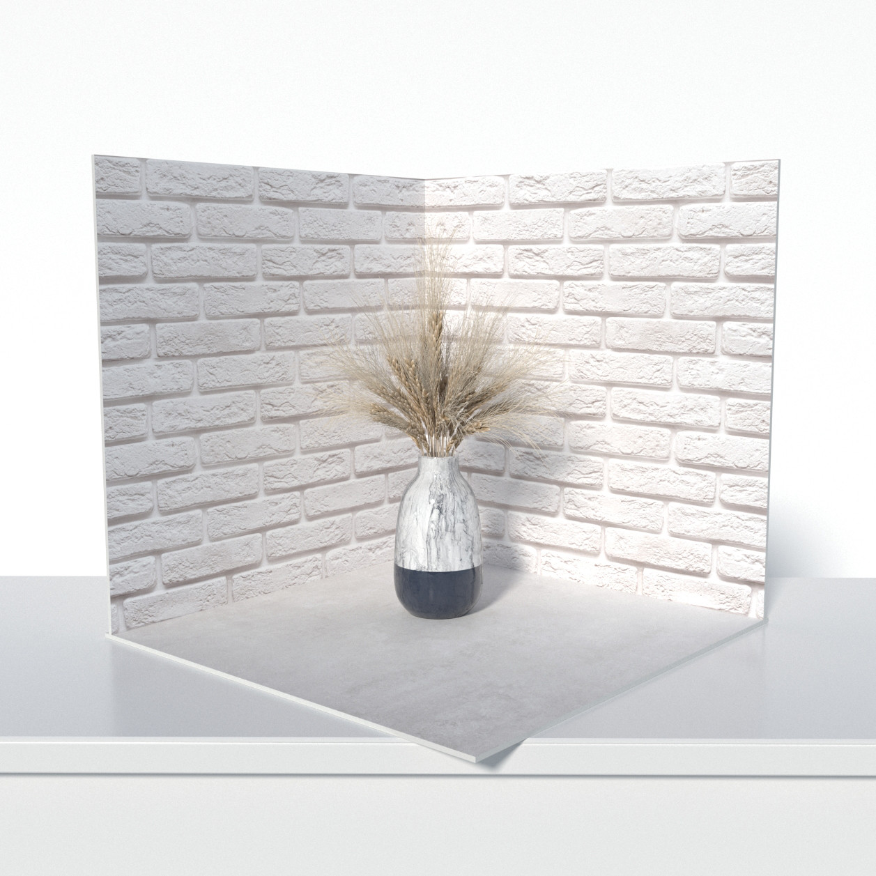 Пластиковий кутовий 3d фотофон, PolyPlast 40x40x40см - №61024