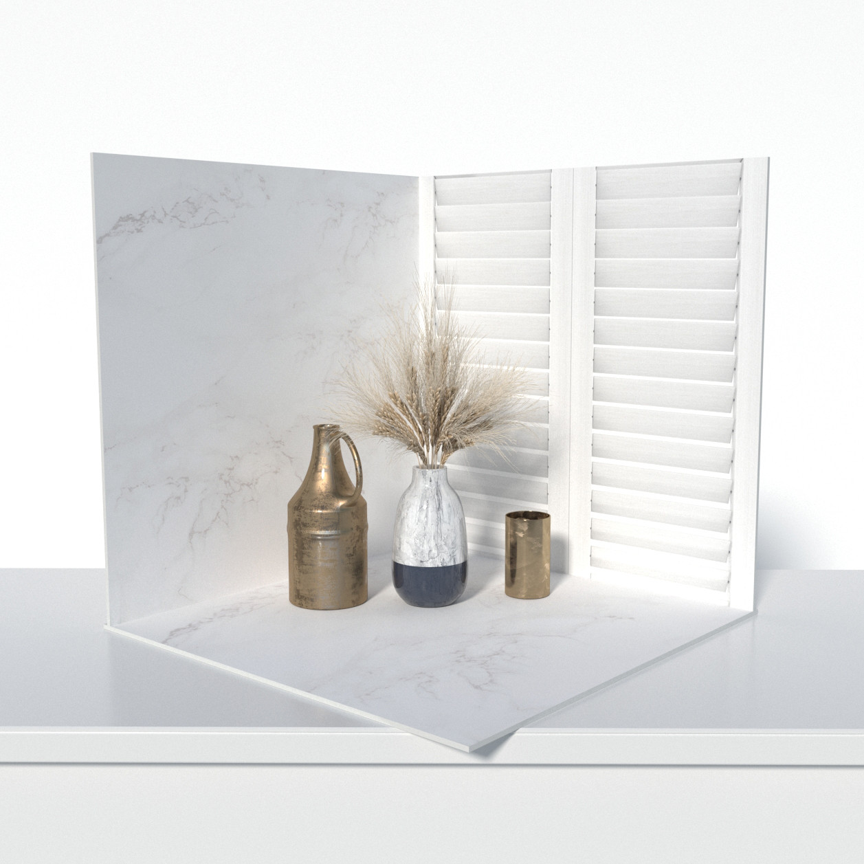 Пластиковий кутовий 3d фотофон, PolyPlast 40x40x40см - №61026