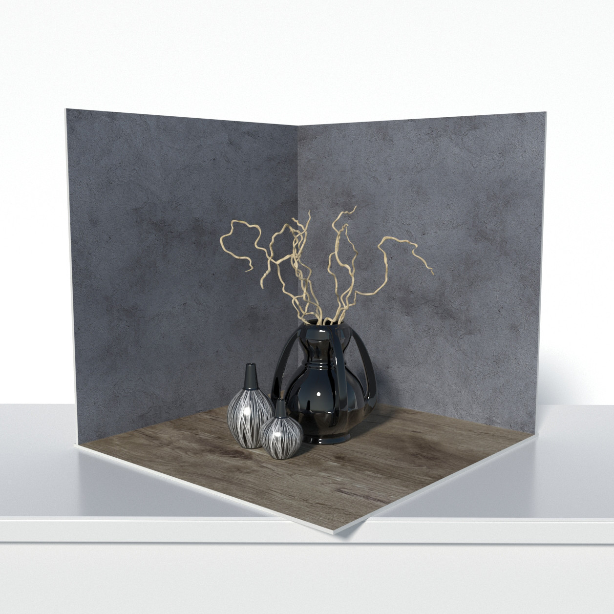 Пластиковий кутовий 3d фотофон, PolyPlast 40x40x40см - №61010