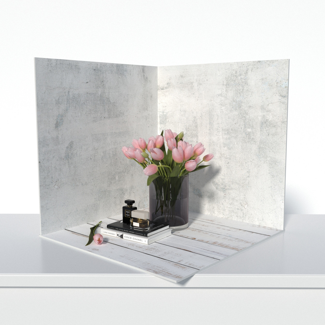Пластиковий кутовий 3d фотофон, PolyPlast 40x40x40см - №61009