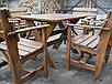 Комплект дерев'яних меблів (4 крісла і стіл), для саду, для дачі, фото, ціна, купити, фото 3