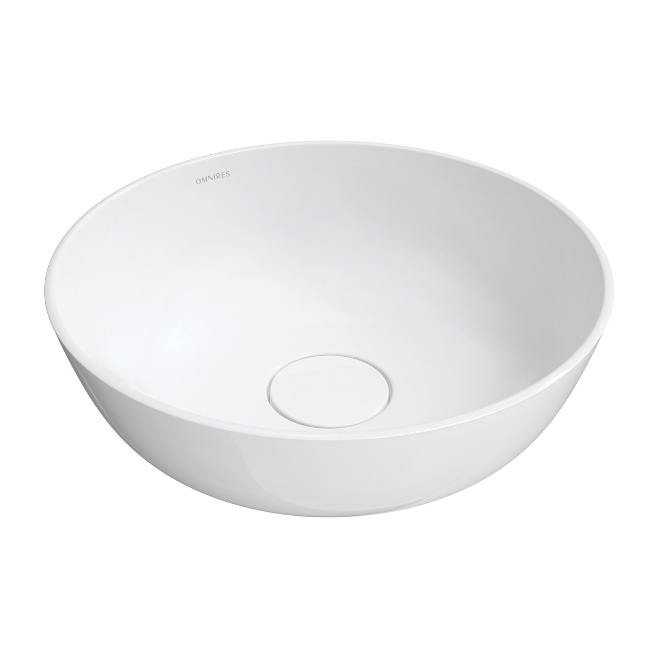 Умивальник накладний OMNIRES SILK 400x400x151мм круглий білий SILKR400BM