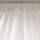 Комплект штори на тасьмі 2 шт 180х250 мікровелюр Світло-рожевий, тюль вуаль 300х250 Білий, фото 5